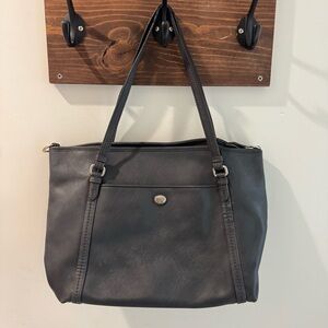 Coach Black Peyton Leather Jordan Carryall‎ Tote Bag